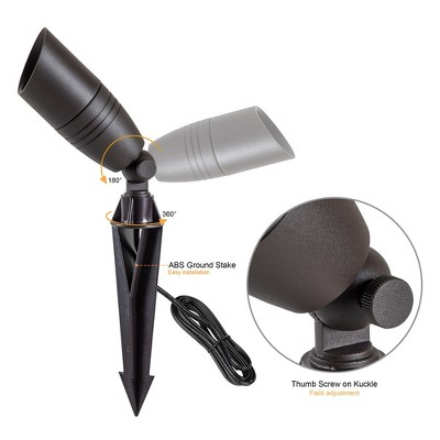 Dark Bronze Low Voltage Outdoor Landscape Spot Light Pack