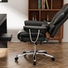 Hrinhom 30.3"W PU Executive Office Chair, High-Back Recliner with Footstool - 4 of 4