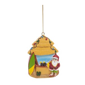 Beachcombers Santa Tiki Hut Christmas Ornament - 1 of 1