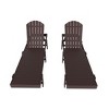 WestinTrends Dylan Classic Adirondack Poly Reclining Chaise Lounge (Set of 2pcs) - 3 of 4