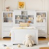 Twin Size Wood Platform Bed with Vertical All-in-One Cabinet and 4 Drawers - 2 of 4