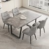 5-Piece Dining Set with Rectangular Table and 4 Chairs for Kitchen, Dining Room - 2 of 4