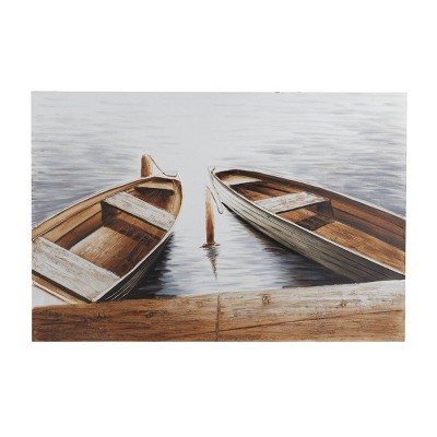 Coastal Fir Framed Wall Canvas Brown - Olivia & May