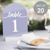 Big Dot of Happiness Purple Elegantly Simple - Wedding Receptions, Parties or Events Double-Sided 5 x 7 inches Cards - Table Numbers - 1-20 - 2 of 4