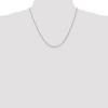 Black Bow Jewelry 1.3mm 10k White Gold Solid Box Chain Necklace - 2 of 4