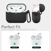 BONGEEK AirPods Pro Case Cover,Soft Silicone Protective Cases Cover Skin for Apple AirPod Pro 2 Charging Case Keychain Front LED Visible,Black - 3 of 4