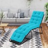 Tangkula Chaise Lounge Cushions Outdoor 73" x 22" Patio Recliner Cushion with 4 String Ties 4” Thick Padded Lounge Chair Cushion Replacement - 3 of 4