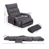 Foldable Lazy Sofa, Floor Chair With Pillow, Detachable Seat Cushion, 6 Adjustable Angle Folding Floor Chair Bed For Living Room, Bedroom - 4 of 4