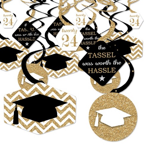  GRADFTY Graduation Tassel 2024 Double Color with Gold