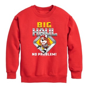 Boys' - Paw Patrol - Al Big Haul No Problem Graphic Long Sleeve Fleece Sweatshirt - 1 of 4
