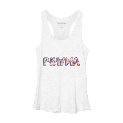 Women's Design By Humans Grandmother Loves Grandogs Pawma By littlesenh1 Racerback Tank Top