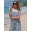 EXLURA Overalls Women Loose Fit Denim Bib Baggy Overall Jumpsuit Straight Wide Leg Adjustable Jean Pants Fashion - 4 of 4