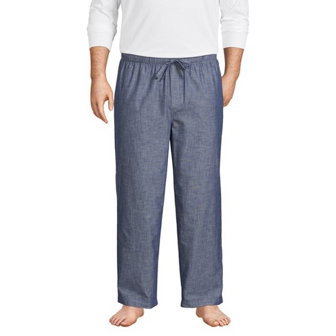 Lands' End Men's Big And Tall Poplin Pajama Pants - 4x Big Tall ...