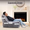 Racxily Bean Bag Chair, Cozy Lazy Sofa, Inflatable Floor Beanbags Filled with High-Density Foam for Living Spaces, Bedrooms. Gray - 3 of 4