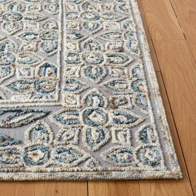 Hand-Tufted Grey and Beige Wool Rectangular Area Rug