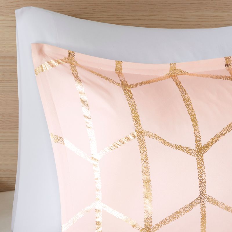 Arielle Metallic Printed Comforter Set, 6 of 11