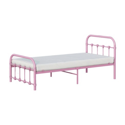 Pink deals metal bed