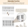 MOEPISY Elegant Hall Tree with Wall Mounted Coat Rack, Entryway Organizer For Hallway, Foyer, Mudroom, White - 3 of 4