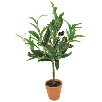 Set of 3 Artificial Olive Plants in Pots - LCG Florals