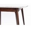 The Bianco Collection Senna 31" Square Italian Carrara White Marble Dining Table - 3 of 4