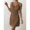 Coolmee Womens Swimsuit Crochet Sleeveless Cover Ups Summer Hollow Out Knit Bathing Suit Beach Coverup Dress - 3 of 4