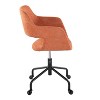 TiramisuBest Contemporary Orange Fabric Adjustable Office Chair with 360¡ã Swivel, Cushioned Seat & Backrest - 2 of 4