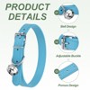 Unique Bargains Dog Collar with Bell Adjustable Buckle PU Leather Dog Collars - 3 of 4