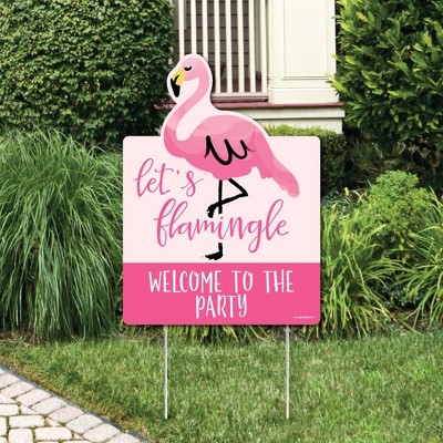 Big Dot of Happiness Pink Flamingo - Party Decorations - Tropical Summer Welcome Yard Sign