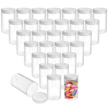 Juvale 30 Pack Film Canisters with Caps, 35mm Empty Clear Plastic Storage Containers for Beads, Jewelry and Small Accessories