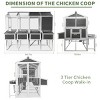 Chicken Coop With For 10 Chickens, Animal House With Wooden Walk-In, Chicken House With Pull Out Trays-Cuddlewood - 4 of 4
