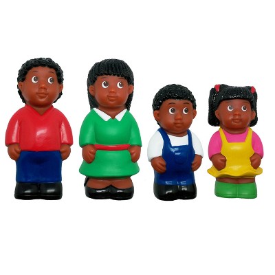 Multicultural Family Figures Set with Soft Vinyl Construction