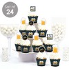 Big Dot of Happiness Cheers and Beers to 40 Years - Cupcake Decoration - 40th Birthday Party Cupcake Wrappers and Treat Picks Kit - Set of 24 - 2 of 4