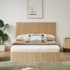 NicBex Queen Size Natural Wooden Bed Frame with Curved Lines Headboard & Hydraulic Storage,Modern Platform Bed,No Box Spring Needed - 3 of 4
