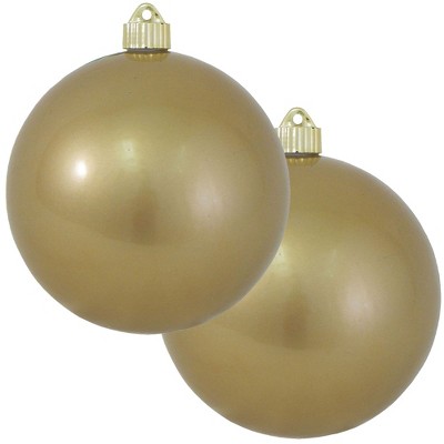 Christmas by Krebs 2ct Candy Gold Shatterproof Christmas Ball Ornament  6" (150mm)