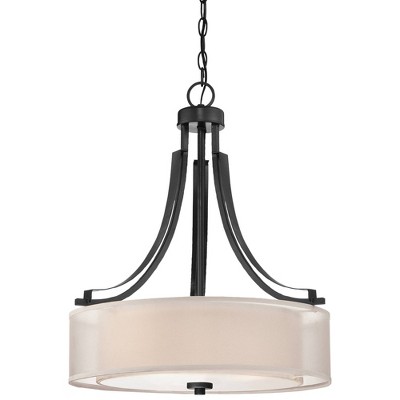 Minka Lavery Minka Parsons Studio 20 1/2" Wide Sand Coal Black Drum Pendant Light
