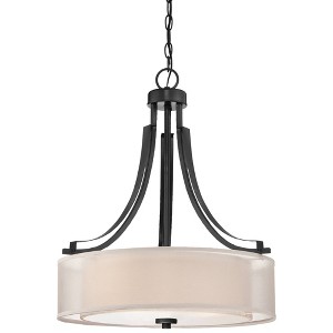 Minka Lavery Minka Parsons Studio 20 1/2" Wide Sand Coal Black Drum Pendant Light - 1 of 3