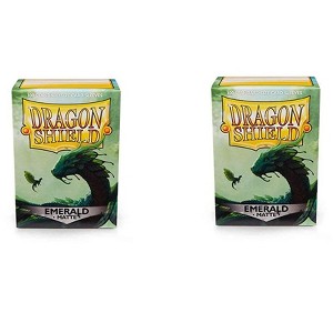 Dragon Shield 2 Packs Dragon Shield Matte Emerald Standard Size 100 ct Card Sleeves Value Bundle! - 1 of 4