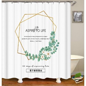 Aspire To Life Shower Curtains for Bathroom Waterproof Fabric Bath Curtain Durable Soft Stylish Bathroom Decor 72x72 Inch - 1 of 1