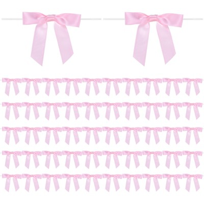 Unique Bargains Polyester Multipurpose Use Durable Flexible Gift Wrap Bows 50 Pcs