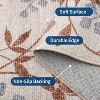 Acekool 2x6 Floral Runner Rug - Washable Vintage Non-Slip Kitchen Rug for Hallway, Entryway, Bedroom & Bathroom in Neutral Beige - 3 of 4