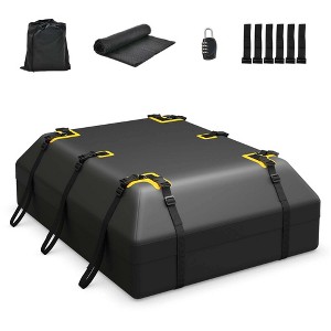 Costway 21 Cu.Ft Car Roof Bag 100% Waterproof Roof Top Luggage Bag for All Vehicles - 1 of 4