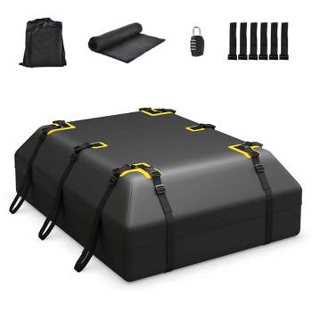 Costway 21 Cu.Ft Car Roof Bag 100% Waterproof Roof Top Luggage Bag for All Vehicles