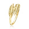 Ross-Simons 10kt Yellow Gold Leaf Bypass Ring - 3 of 4