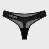 Wherewithal Women's AnyWhere Mesh Thong Black - 4 of 4