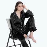 Mommesilk Piped Silk Pajamas Set for Women