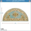 44" Long Minuteman International Jardin Half Round Hearth Rug Wintergreen - ACHLA Designs: Heat-Resistant Wool, Indoor Tufted Mat - 3 of 3