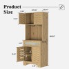 SKRAN Modern Farmhouse Cabinets, Wood Dressers & Pantry Units, Storage Cabinet for Home, Bedroom, Living Room & Home Office, Wood color - 3 of 4