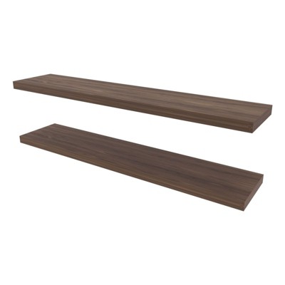 SEVOBAL Utility Storage Shelves Floating Wall Shelf with Modern Minimalist Design for Living Room or Office, Cognac, 9.8"*47.3"*1.5"