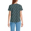 Lands' End Women's Short Sleeve Lightweight Jersey Gathered Shoulder T-Shirt - 2 of 4