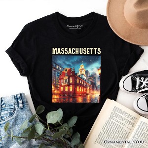 Classic Massachusetts State Old State House T-Shirt, Colonial Landmark Tee and Boston Travel Keepsake Souvenir | OrnamentallyYou - 1 of 4